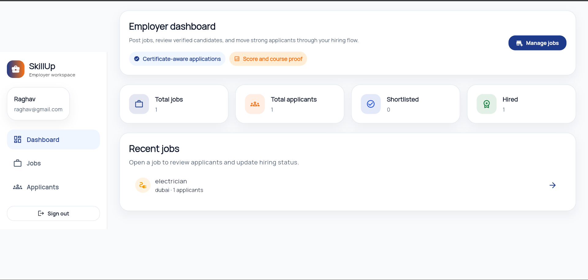 Employer Dashboard